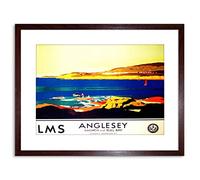 Wee Blue Coo TRAVEL ANGLESEY ISLAND WALES MENAI STRAIT LANDSCAPE BOAT FRAMED PRINT F97X6979