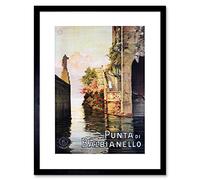 Wee Blue Coo Travel Balbianello Lake Como Italy Vintage Advert Framed Wall Art Print