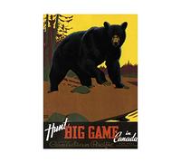 Wee Blue Coo Travel Bear Hunting Canadian Pacific Canada Picture Wall Art Print