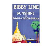 Wee Blue Coo Travel Bibby Line Egypt Ceylon Burma Ship Picture Wall Art Print