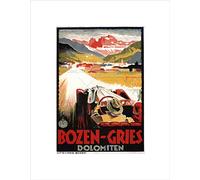 Wee Blue Coo TRAVEL BOZEN-GRIES DOLOMITE TYROL MOUNTAIN ALPINE ITALY ART PRINT B12X1507
