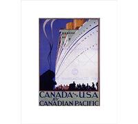 Wee Blue Coo TRAVEL CANADA PACIFIC SHIP LINER CRUISE SAIL VINTAGE ADVERT ART PRINT B12X1519