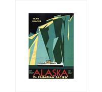 Wee Blue Coo Travel Canadian Pacific Cruise Liner Glacier Taku Canada Art Wall Art Print