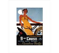 Wee Blue Coo Travel Canadian Pacific Cruise St Lawrence Canada Quebec Wall Art Print