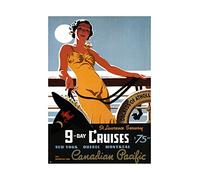 Wee Blue Coo Travel Canadian Pacific Cruise St Lawrence Canada Quebec Wall Art Print