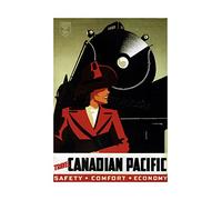 Wee Blue Coo Travel Canadian Pacific Train Rail Locomotive Canada Ad Wall Art Print