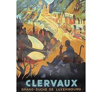Wee Blue Coo Travel Clervaux Grand Duche Luxembourg Belgium Art Print Poster Wall Decor 12X16 Inch