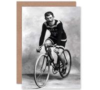 Wee Blue Coo Travel Cycling Cyclist Bicycle Retro Ad Birthday Sealed Greeting Card Plus Envelope Blank inside