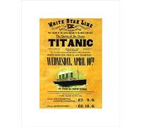Wee Blue Coo TRAVEL DOOMED OCEAN LINER TITANIC QUEEN WHITE STAR UK FRAMED PRINT B12X10274