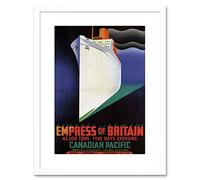 Wee Blue Coo TRAVEL EMPRESS OF BRITAIN CANADA SHIP CRUISE ADVERTISING FRAMED PRINT F97X6770
