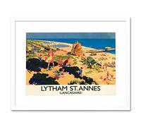Wee Blue Coo Travel England Lancashire Lytham St Annes British Railways Framed Wall Art Print