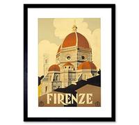 Wee Blue Coo Travel Florence Italy Basilica Santa Maria Fiore Picture Framed Wall Art Print