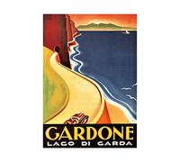 Wee Blue Coo Travel Gardone Lake Garda Italy Picture Wall Art Print