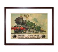 Wee Blue Coo TRAVEL GWR RAILWAY RAIL TRAIN STEAM ENGINE CORNWALL WALES UK PRINT B12X1582