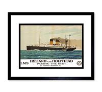 Wee Blue Coo Travel Irish Sea Ferry Kish Boat Ship Holyhead Ireland Framed Wall Art Print
