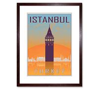 Wee Blue Coo TRAVEL ISTANBUL TURKEY GALATA TOWER BYZANTINE FRAMED PRINT F97X7069