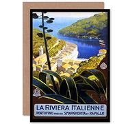 Wee Blue Coo TRAVEL ITALIAN RIVIERA PORTOFINO HARBOUR SEA ITALY GREETINGS CARD