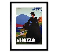 Wee Blue Coo Travel Italy Abruzzo Pastoral Mountain Vintage Advert Framed Wall Art Print
