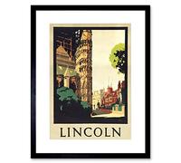 Wee Blue Coo Travel Lincoln England Cathedrals Art Picture Framed Wall Art Print