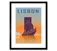 Wee Blue Coo Travel Lisbon Portugal Monument Discoveries Framed Wall Art Print