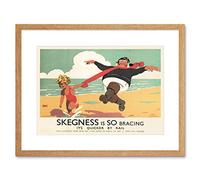 Wee Blue Coo Travel Lner Railway Beach Skegness Lincolnshire UK Iconic Framed Wall Art Print
