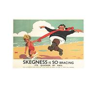 Wee Blue Coo Travel Lner Railway Beach Skegness Lincolnshire UK Iconic Wall Art Print