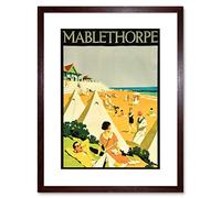 Wee Blue Coo Travel Mablethorpe England Coast Tent Beach Framed Wall Art Print