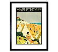 Wee Blue Coo Travel Mablethorpe England Coast Tent Beach Framed Wall Art Print