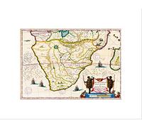 Wee Blue Coo Travel Map Monomotapa Ethiopia Africa Map Wall Art Print