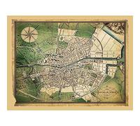 Wee Blue Coo Travel Maps Dublin Ireland 1780 John Jameson Art Print Poster Wall Decor 12X16 Inch
