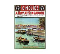 Wee Blue Coo Travel Melies Singapore Harbour Boat Ad Framed Art Print Picture F12X1402