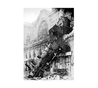 Wee Blue Coo Travel Memorabilia Train Crash Montparnasse Paris Picture Wall Art Print