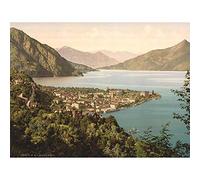 Wee Blue Coo Travel Menaggio Landscape Lake Como Italy Art Print Poster Wall Decor 12X16 Inch