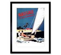 Wee Blue Coo Travel Nassau Bahamas Beach Sea Ocean Yacht Boat Framed Wall Art Print