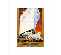 Wee Blue Coo Travel Ocean Liner Ship Empress Britain Tourism Canada Wall Art Print