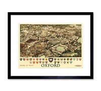 Wee Blue Coo Travel Oxford England British Railways Crest Coat Arms Heraldry Framed Wall Art Print