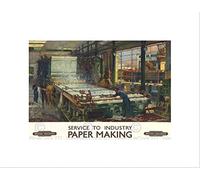 Wee Blue Coo Travel Painting Paper Making Industry British Railway Wall Art Print