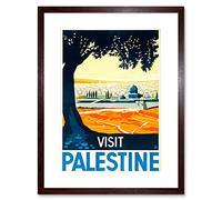 Wee Blue Coo Travel Palestine Illustration Advert Vintage New Art Framed Wall Art Print