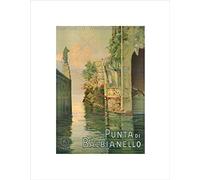 Wee Blue Coo TRAVEL PUNTA BALBIANELLO LAGO COMO ITALY ITALIA FRAMED ART PRINT B12X7878