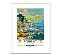 Wee Blue Coo Travel Rothesay Isle Of Bute British Railways Harbour River Art Framed Wall Art Print