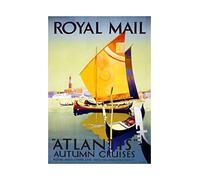 Wee Blue Coo Travel Royal Mail Atlantis Cruise Gondola Venice Italy UK Wall Art Print