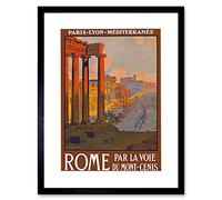 Wee Blue Coo Travel Ruin Forum Rome Italy Framed Wall Art Print