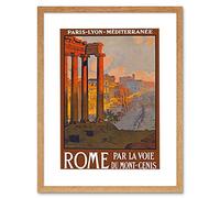 Wee Blue Coo Travel Ruin Forum Rome Italy Framed Wall Art Print