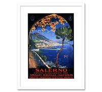Wee Blue Coo Travel Salerno Mediterranean Italy Ad Picture Framed Wall Art Print