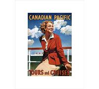 Wee Blue Coo TRAVEL SEA OCEAN SHIP LINER SMILE CANADIAN PACIFIC CRUISE CANADA PRINT B12X1689