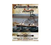 Wee Blue Coo Travel Ship Liner Ocean Sea Canadian Pacific Canada Retro Wall Art Print