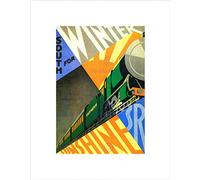 Wee Blue Coo TRAVEL SOUTH WINTER SUNSHINE TRAIN RAIL ENGINE SUN UK FRAMED PRINT B12X10331