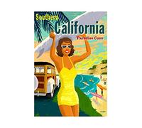 Wee Blue Coo Travel Southern California Beach Surf Summer Wall Art Print