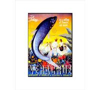 Wee Blue Coo Travel Sport Angling Fishing Veracruz Mexico Flowers Wall Art Print
