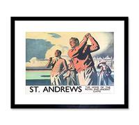 Wee Blue Coo TRAVEL ST ANDREWS SCOTLAND GOLF SPORT ROYAL ANCIENT GAME FRAMED PRINT B12X7895